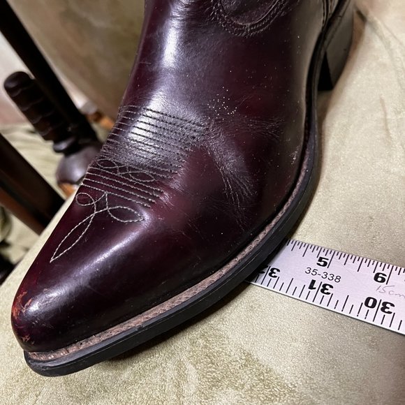 📌Cowboy Boots Dark Brown Oil Resistant Hypalon Non-Marking looks like new - Picture 8 of 16